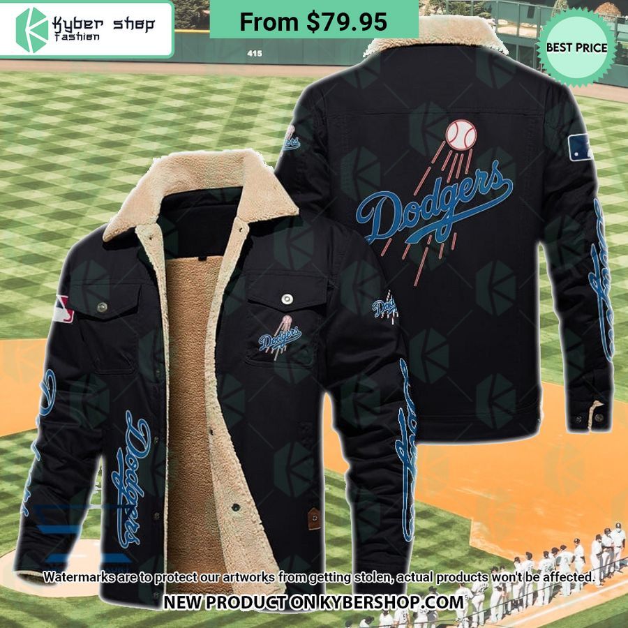 Los Angeles Dodgers MLB Fleece Leather Jacket