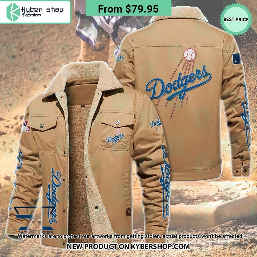 Los Angeles Dodgers MLB Fleece Leather Jacket