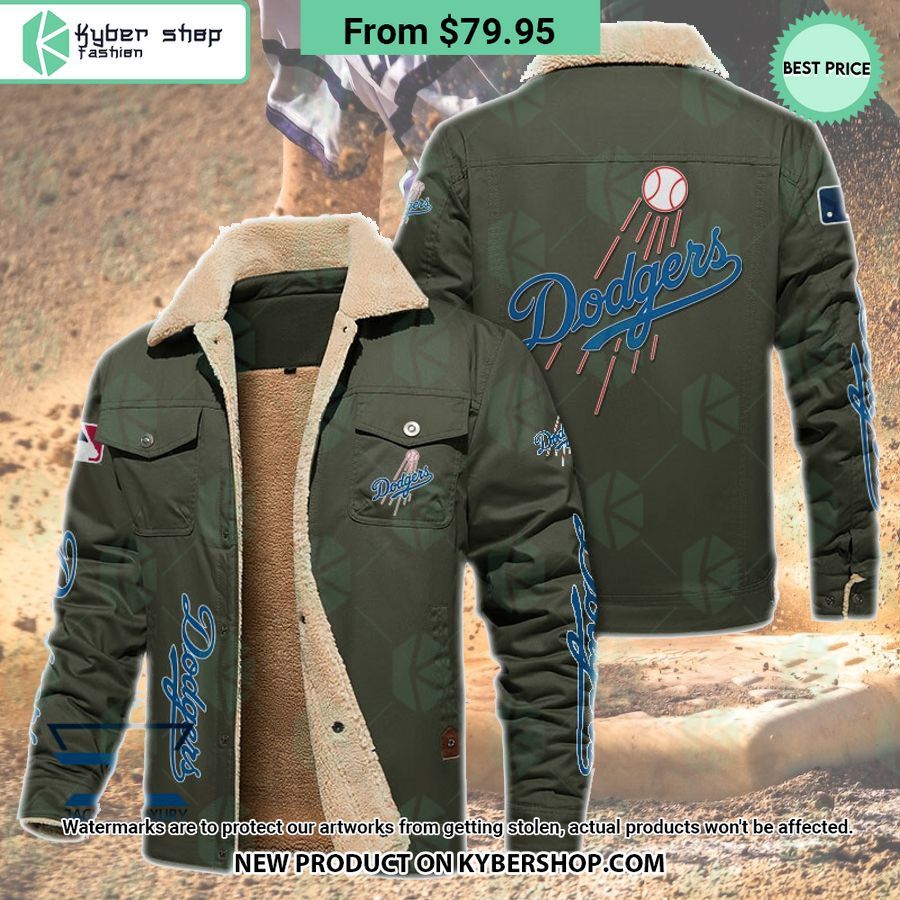 Los Angeles Dodgers MLB Fleece Leather Jacket