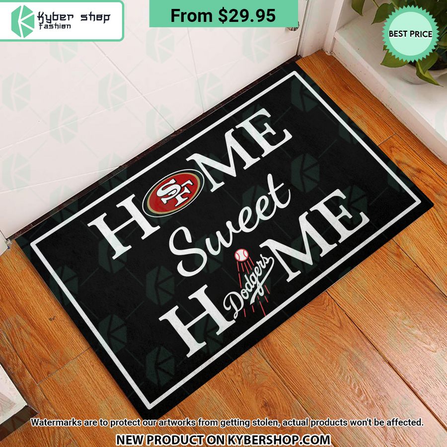 Los Angeles Dodgers San Francisco Home Sweet Home Doormat