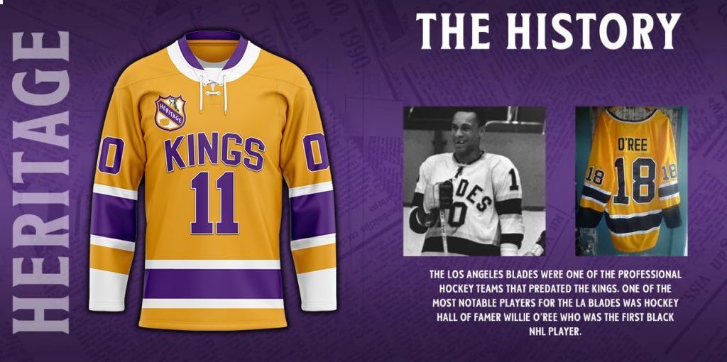 Los Angeles Kings Heritage Concepts team logo Hockey Jersey