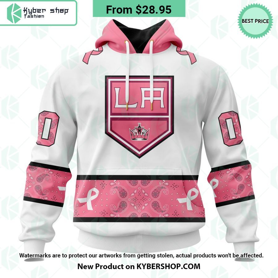 Los Angeles Kings In October We Wear Pink Breast Cancer Hoodie