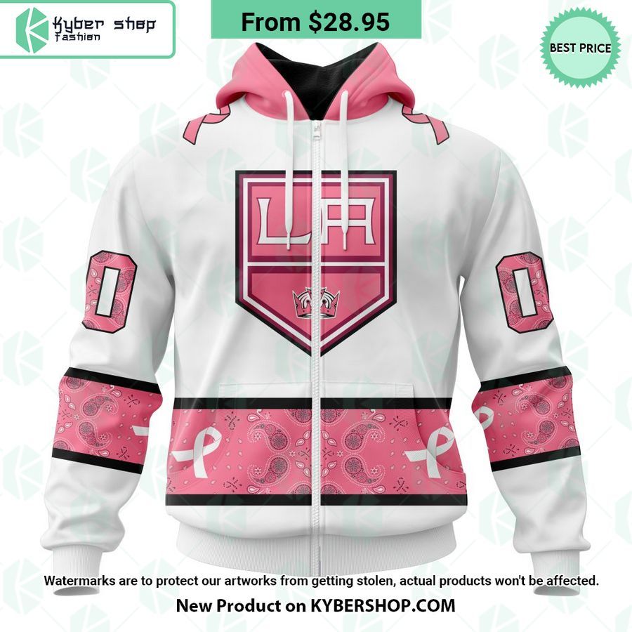 Los Angeles Kings In October We Wear Pink Breast Cancer Hoodie