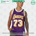 Los Angeles Lakers Dennis Rodman 73 Purple Basketball Jersey