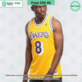 Los Angeles Lakers Kobe Bryant 8 Yellow Basketball Jersey