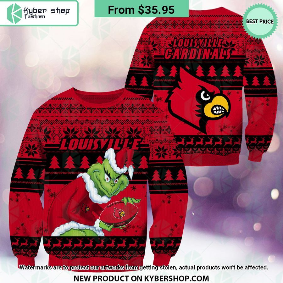 Louisville Cardinals Grinch Christmas Sweater