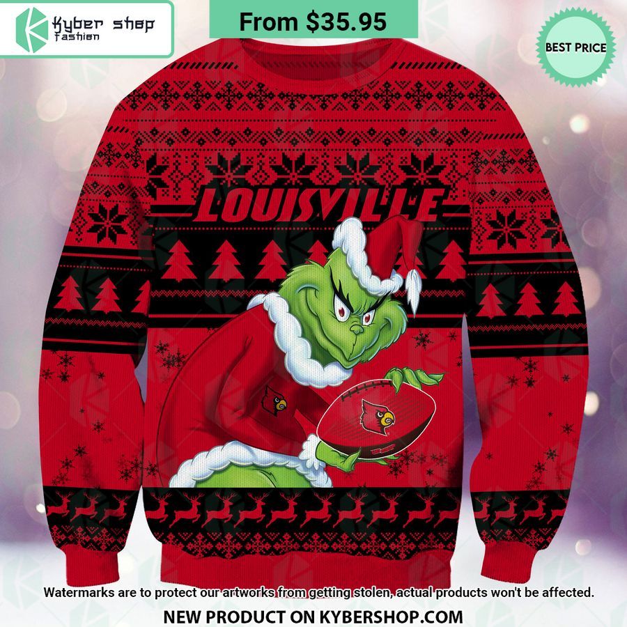Louisville Cardinals Grinch Christmas Sweater