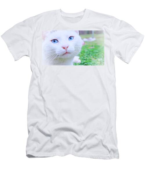 The Enchanting Portrait Of A Blue-eyed Kitty T-Shirt