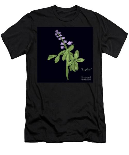 Lupine Flower Illustration T-Shirt