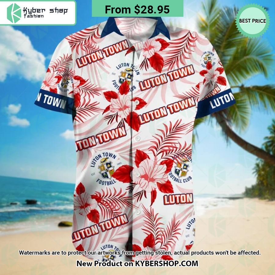 Luton Town FC Floral Hawaiian Shirt and Shorts