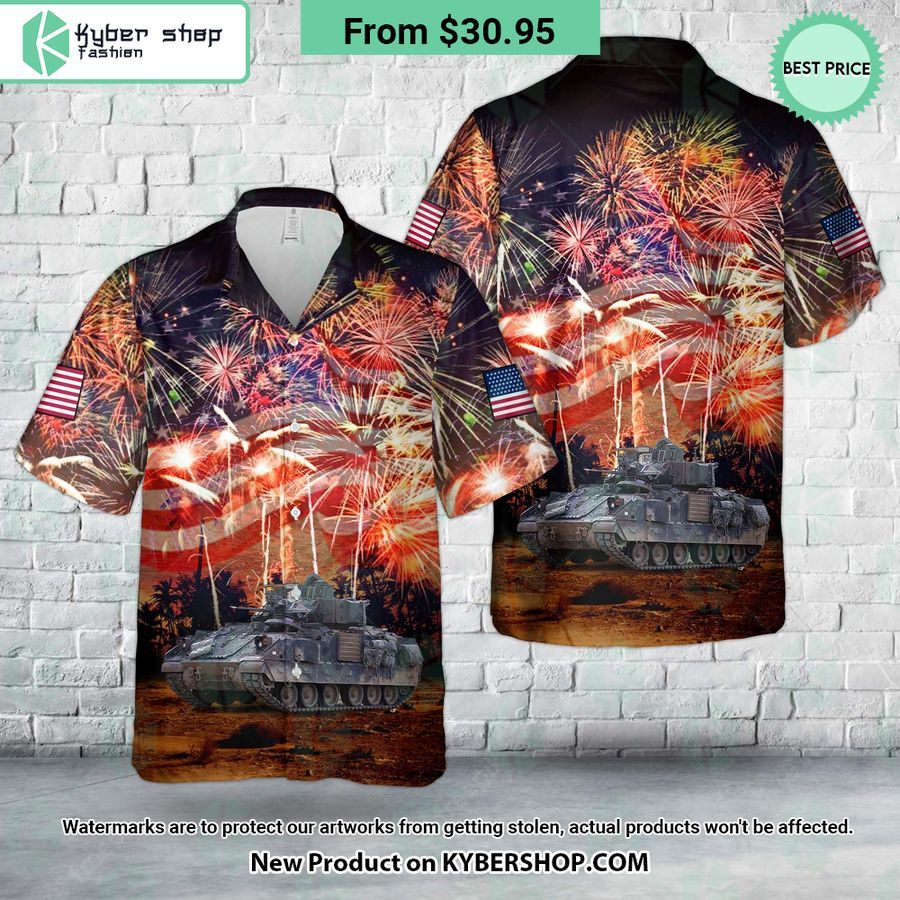 M3 Bradley Of Alpha Company 3rd Battalion 69th Armor Regiment Hawaiian Shirt