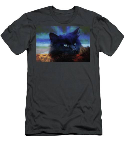Maine Coon Portrait 130 - Painting T-Shirt
