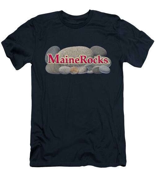 Maine Rocks Straight Letters T-Shirt