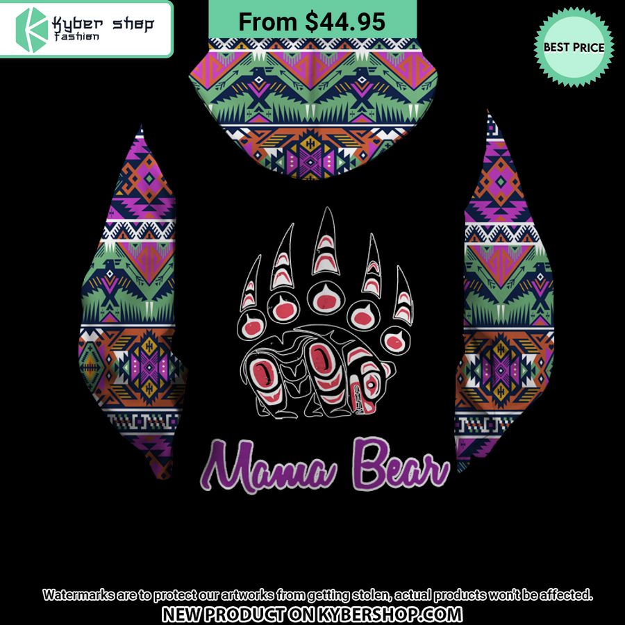Mama Bear Pattern Native Hoodie