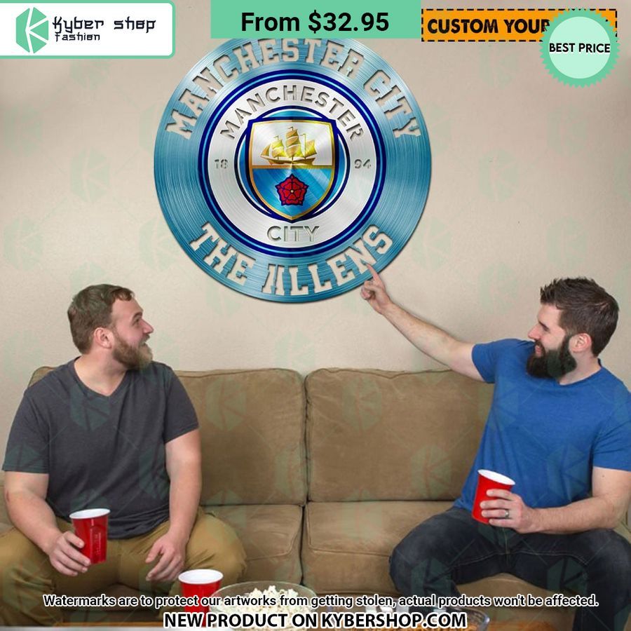 Manchester City CUSTOM Metal Sign