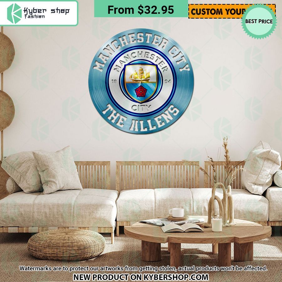 Manchester City CUSTOM Metal Sign