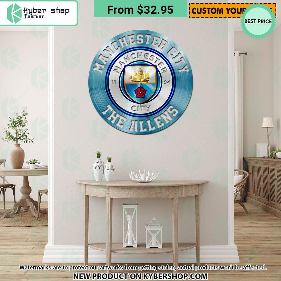 Manchester City CUSTOM Metal Sign