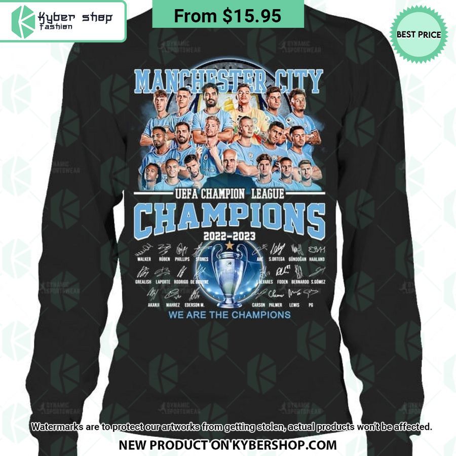 Manchester City UEFA League Champions 2023 T Shirt
