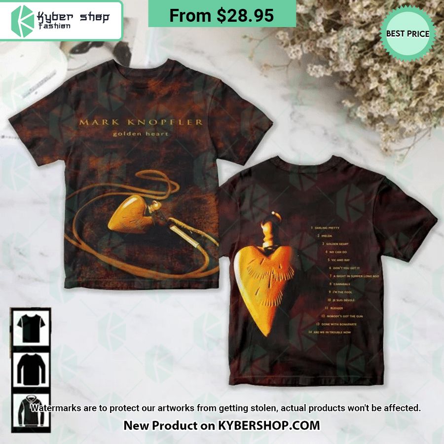 Mark Knopfler Golden Heart Album Shirt
