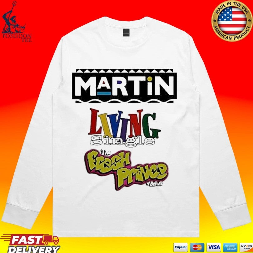 Martin Living Single And The Fresh Prince Of Bel Air Graphic Logo T-shirt