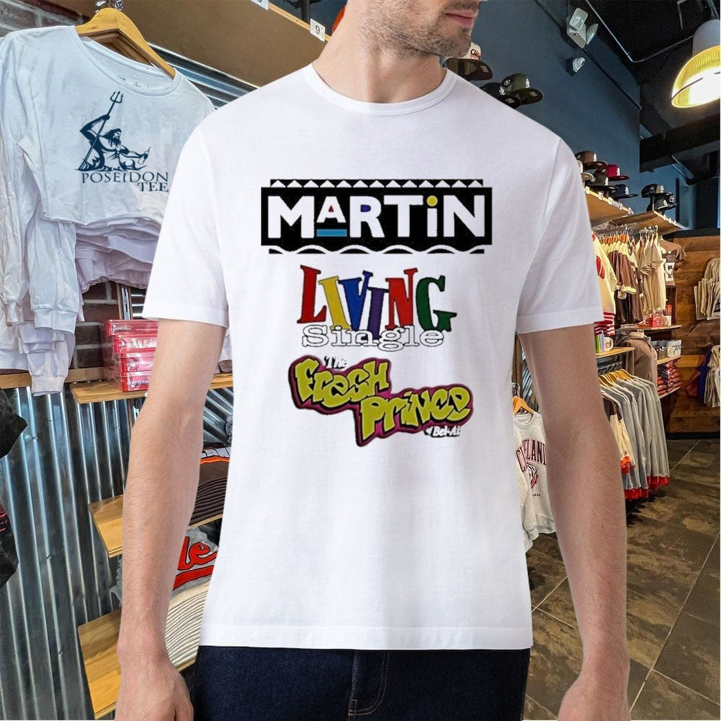 Martin Living Single And The Fresh Prince Of Bel Air Graphic Logo T-shirt