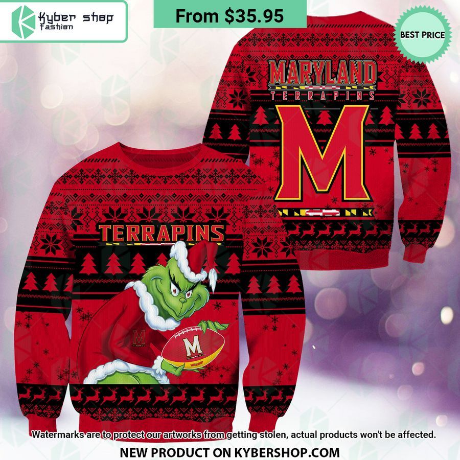 Maryland Terrapins Grinch Christmas Sweater