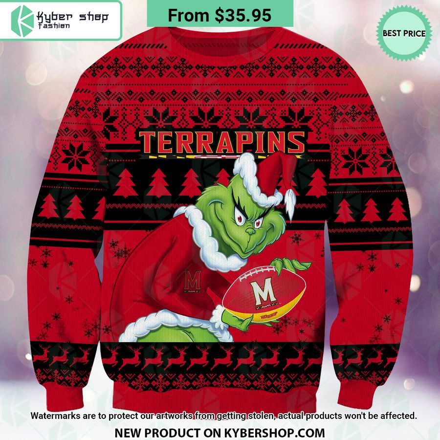 Maryland Terrapins Grinch Christmas Sweater