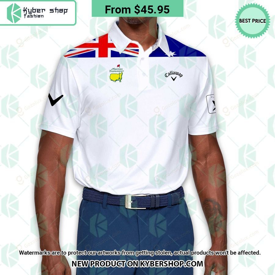 Masters Tournament Callaway Australia Flag Polo Shirt