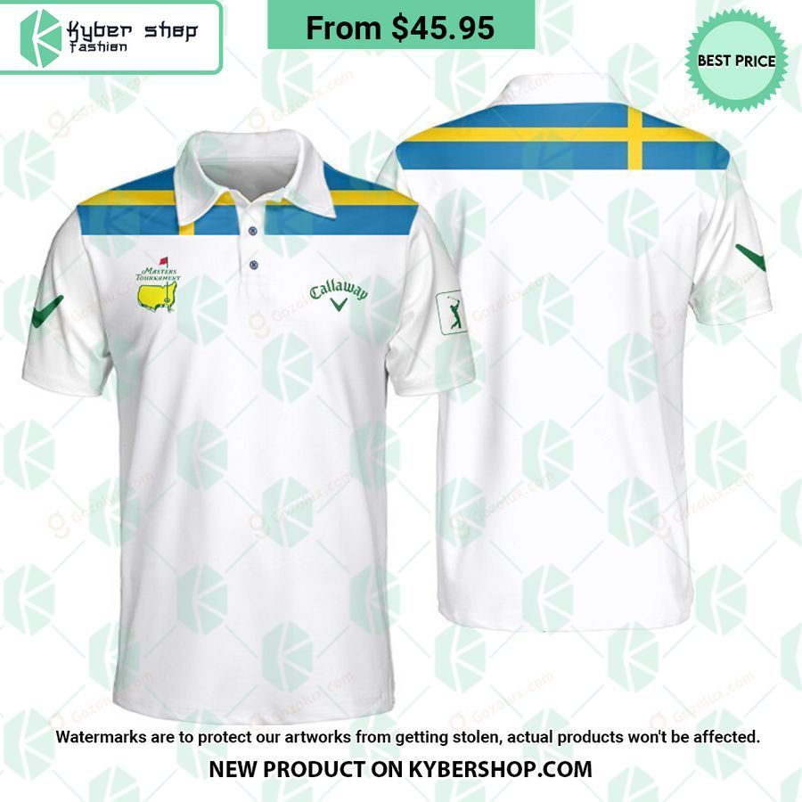 Masters Tournament Sweden Flag Callaway Polo Shirt