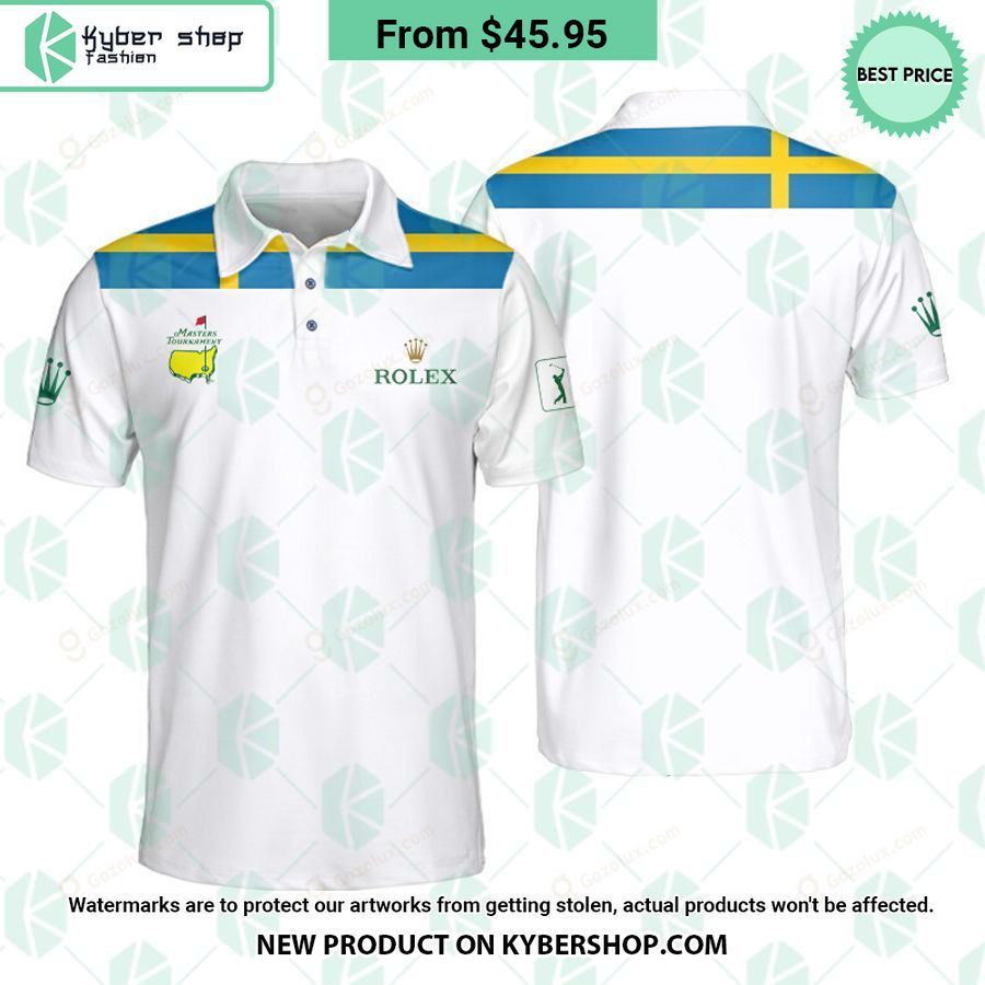 Masters Tournament Sweden Flag Polo Shirt