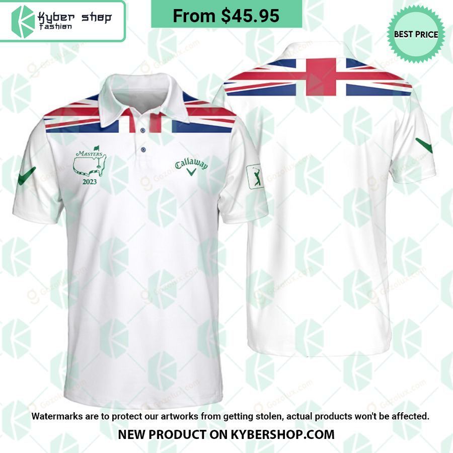 Masters Tournament UK Flag Callaway Polo Shirt
