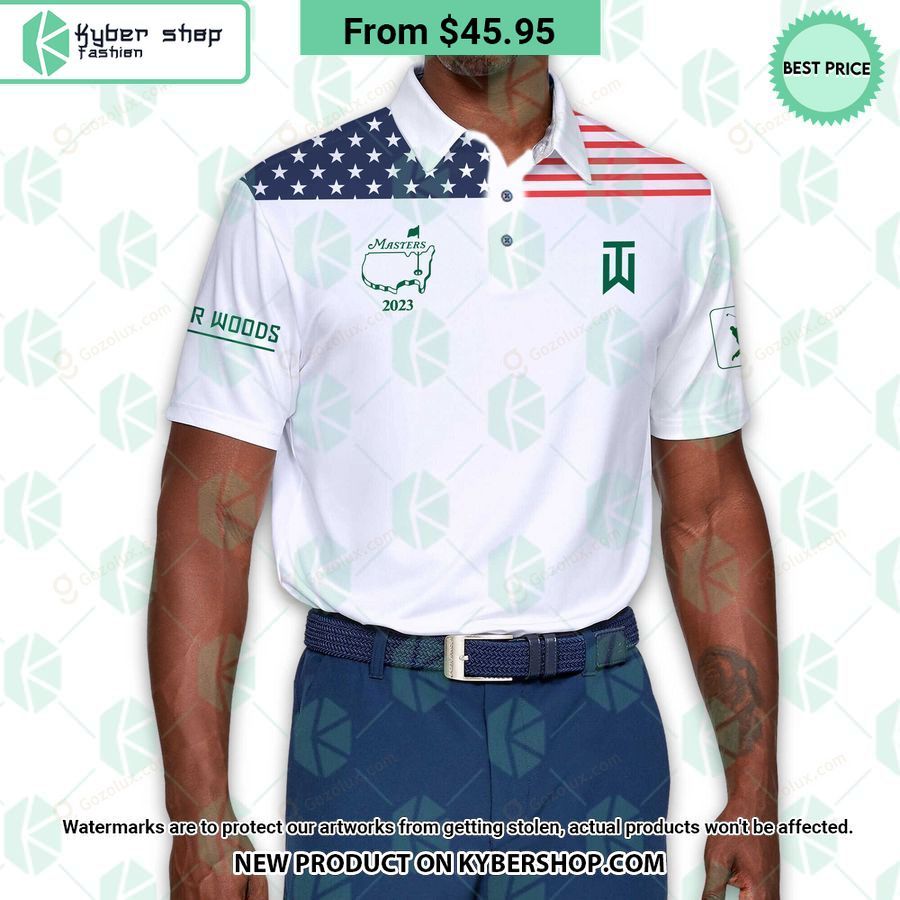 Masters Tournament US Flag Tiger Woods Polo Shirt