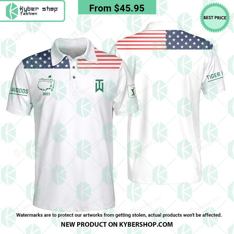 Masters Tournament US Flag Tiger Woods Polo Shirt
