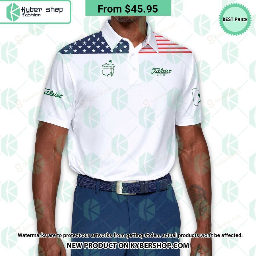 Masters Tournament US Flag Titleist Polo Shirt