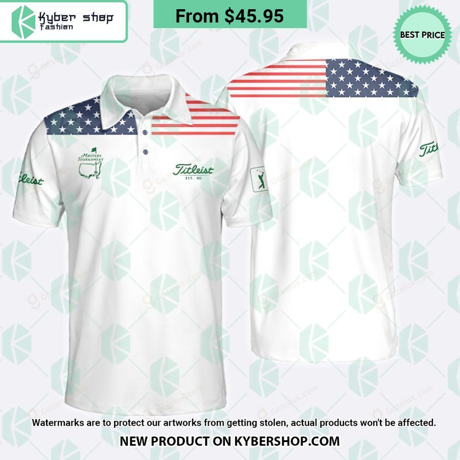 Masters Tournament US Flag Titleist Polo Shirt