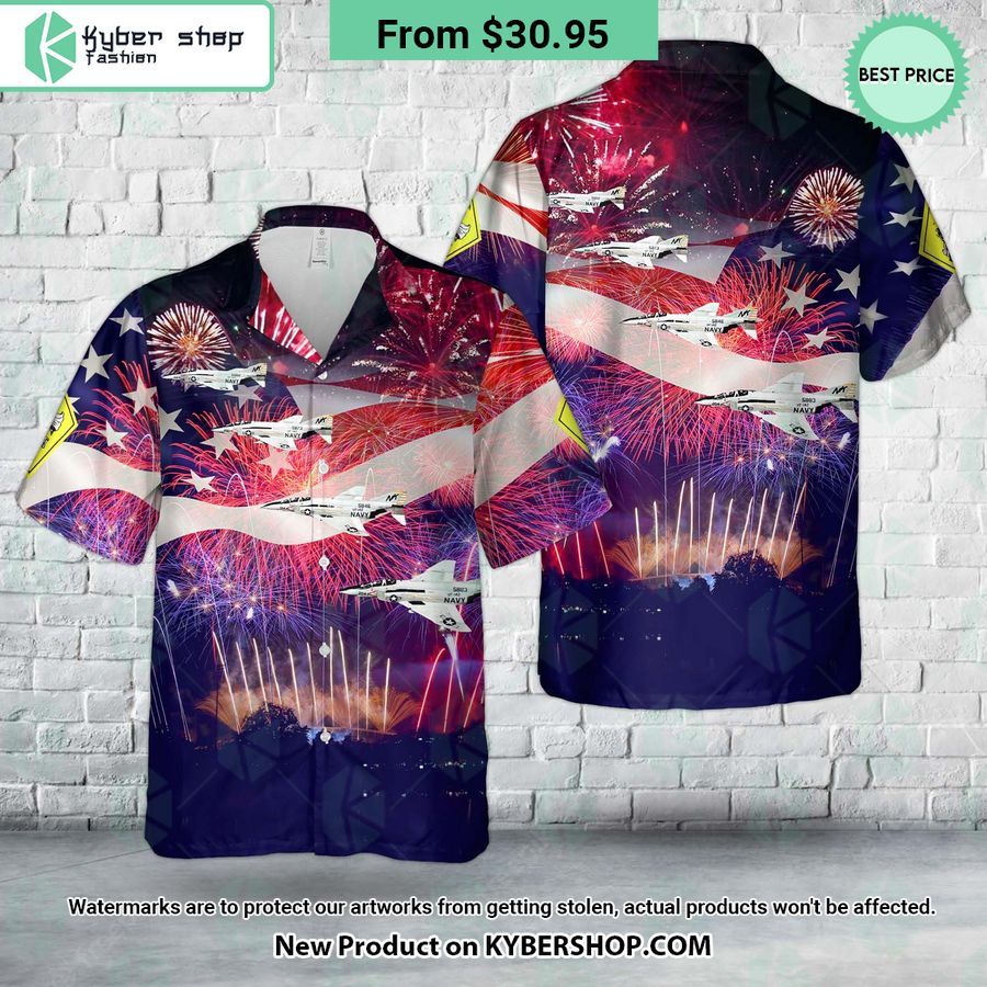 McDonnell Douglas F-4J Phantom II Of VF-142 the Ghostriders Hawaiian Shirt