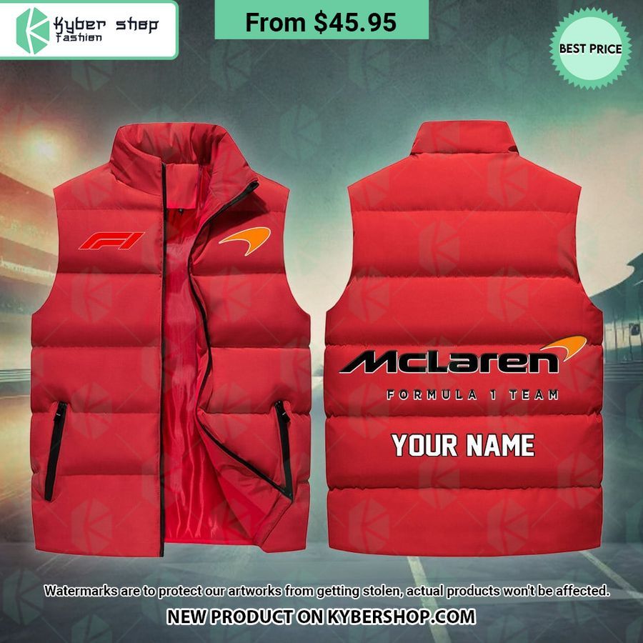 McLaren F1 CUSTOM Sleeveless Puffer Down Jacket