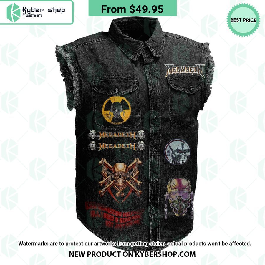 Megadeth The Sick The Dying And The Dead Sleeveless Denim Jacket
