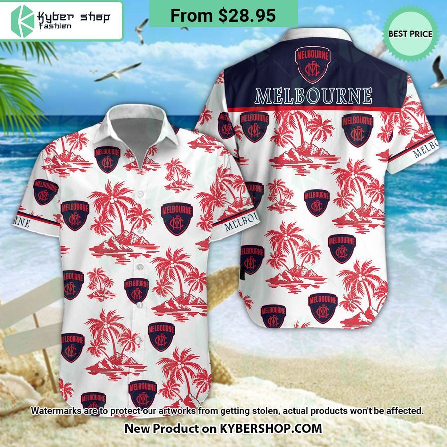 Melbourne Football Club Hawaiian Shirt Shorts