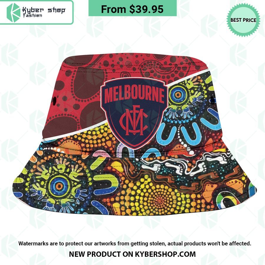 Melbourne Football Club Indigenous Pattern Bucket Hat