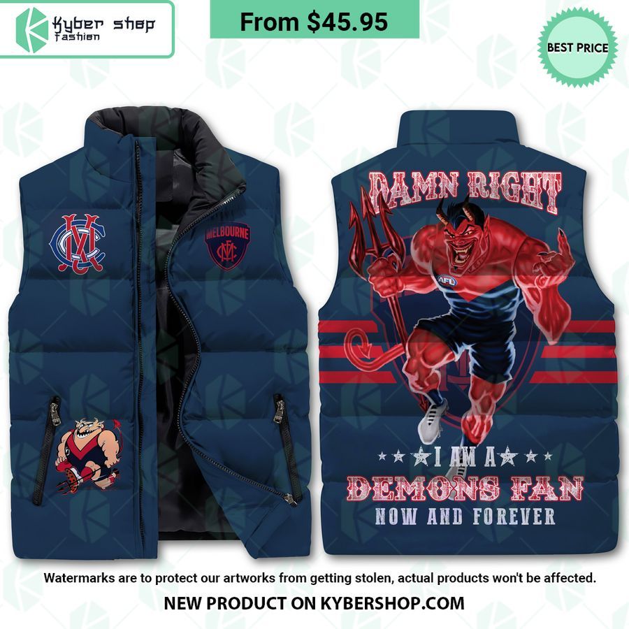Melbourne Football Club Sleeveless Puffer Down Jacket