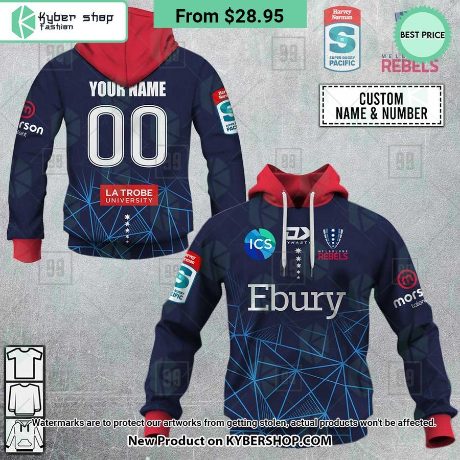 Melbourne Rebels Super Rugby Pacific Home Jersey CUSTOM Hoodie