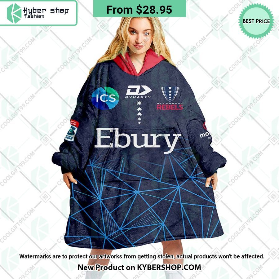 Melbourne Rebels Super Rugby Pacific Home Jersey CUSTOM Hoodie Blanket