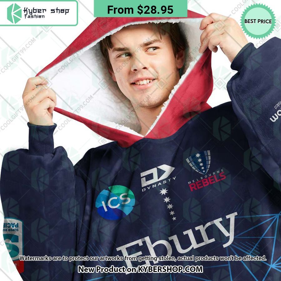 Melbourne Rebels Super Rugby Pacific Home Jersey CUSTOM Hoodie Blanket