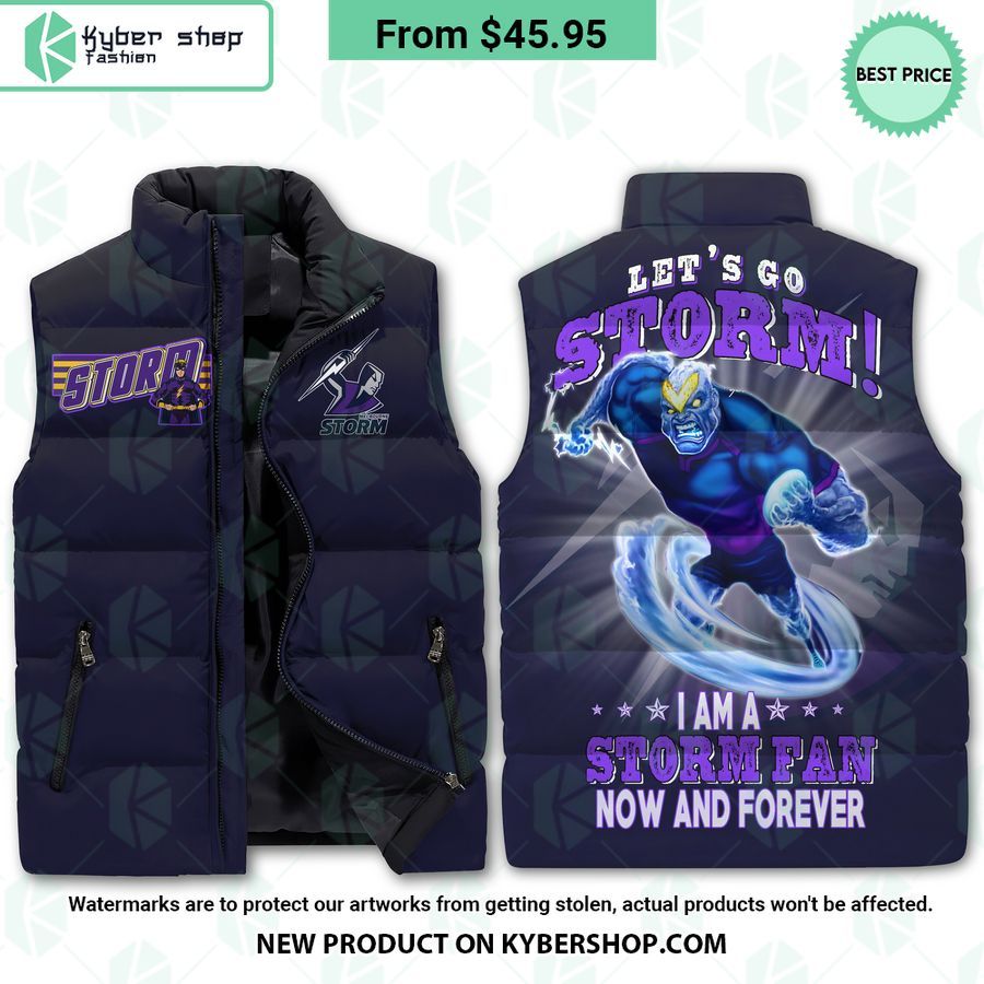 Melbourne Storm Sleeveless Puffer Down Jacket