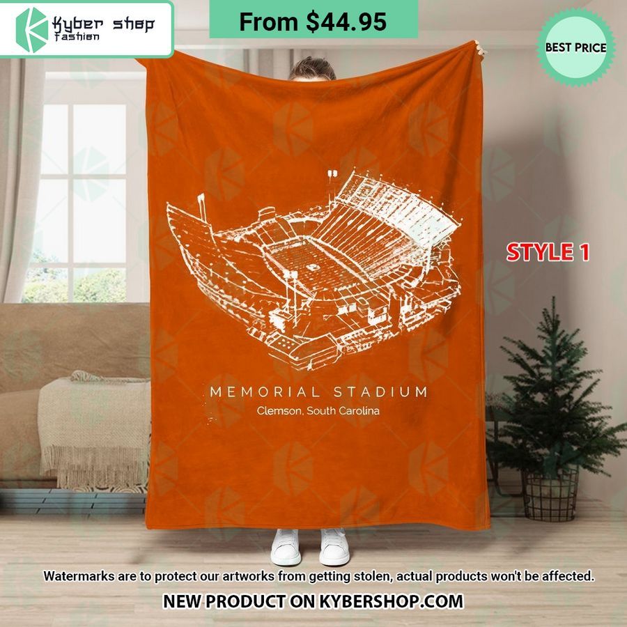 Memorial Stadium Clemson Tigers Blanket