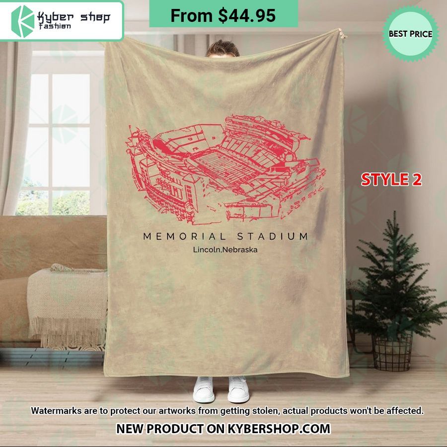 Memorial Stadium Lincoln Nebraska Cornhuskers Blanket