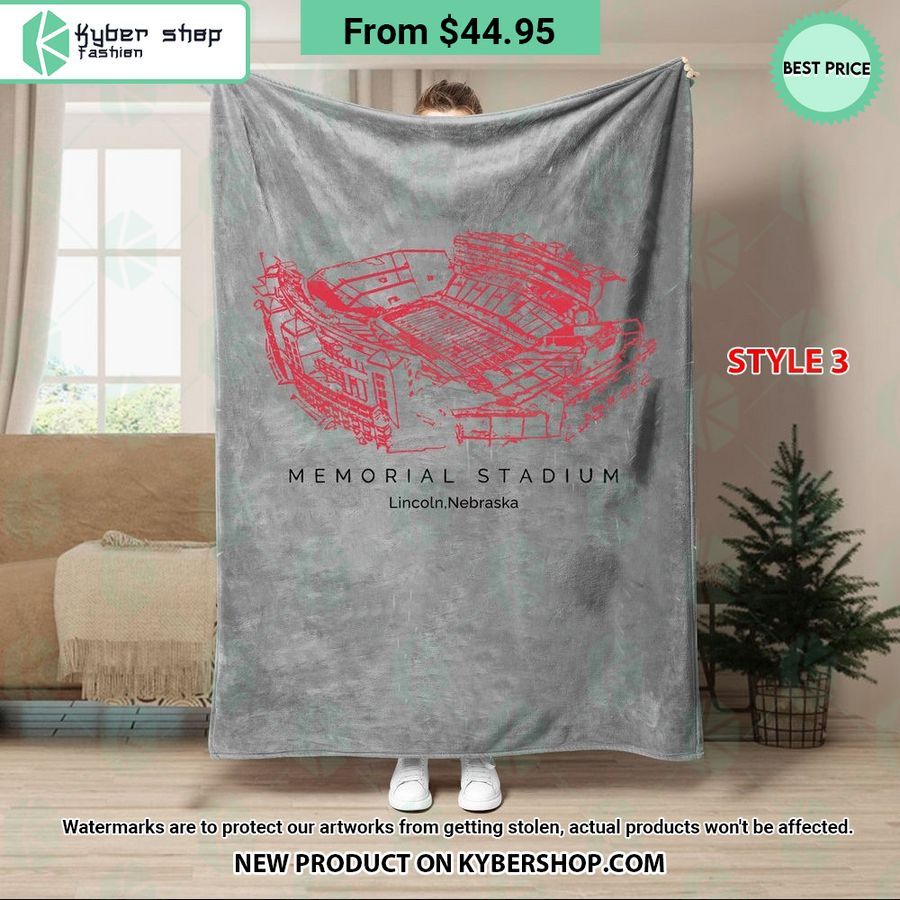 Memorial Stadium Lincoln Nebraska Cornhuskers Blanket