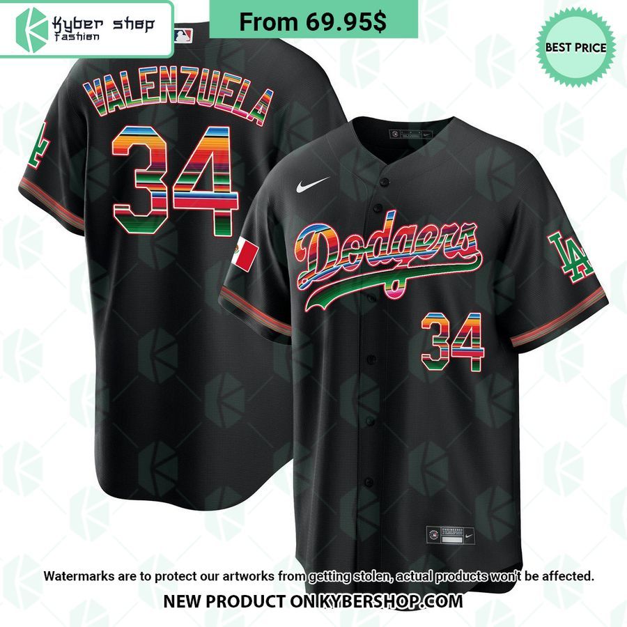 Men’s Los Angeles Dodgers Mexico Cool Base Black Jersey