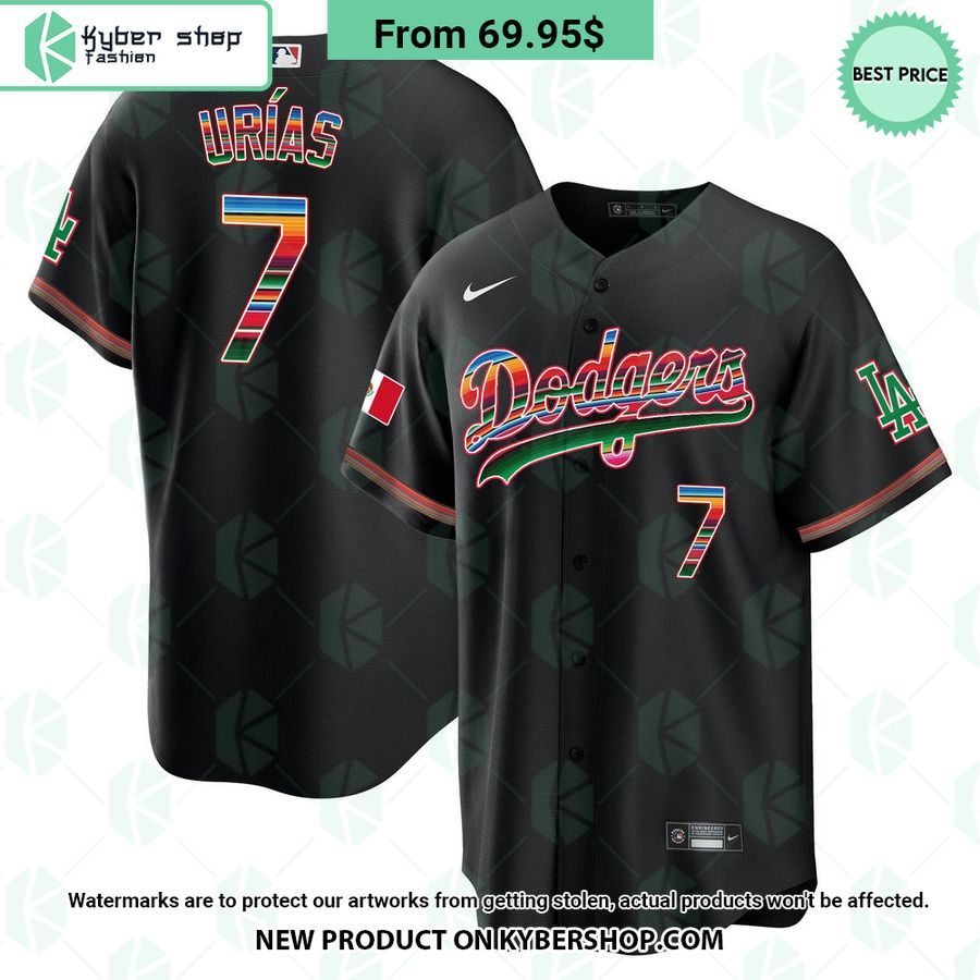 Men’s Los Angeles Dodgers Mexico Cool Base Black Jersey